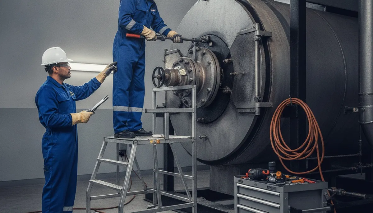 Boiler repair technician servicing Spokane, WA home heating system for reliable winter warmth