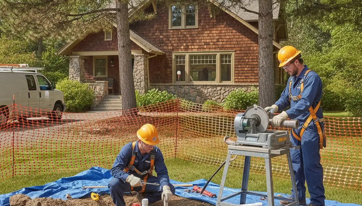 Spokane, WA plumber repairing a residential pipe for plumbing service