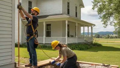 Plumber repairing a leak for Spokane, WA homeowners on plumberspokanewa-new.com
