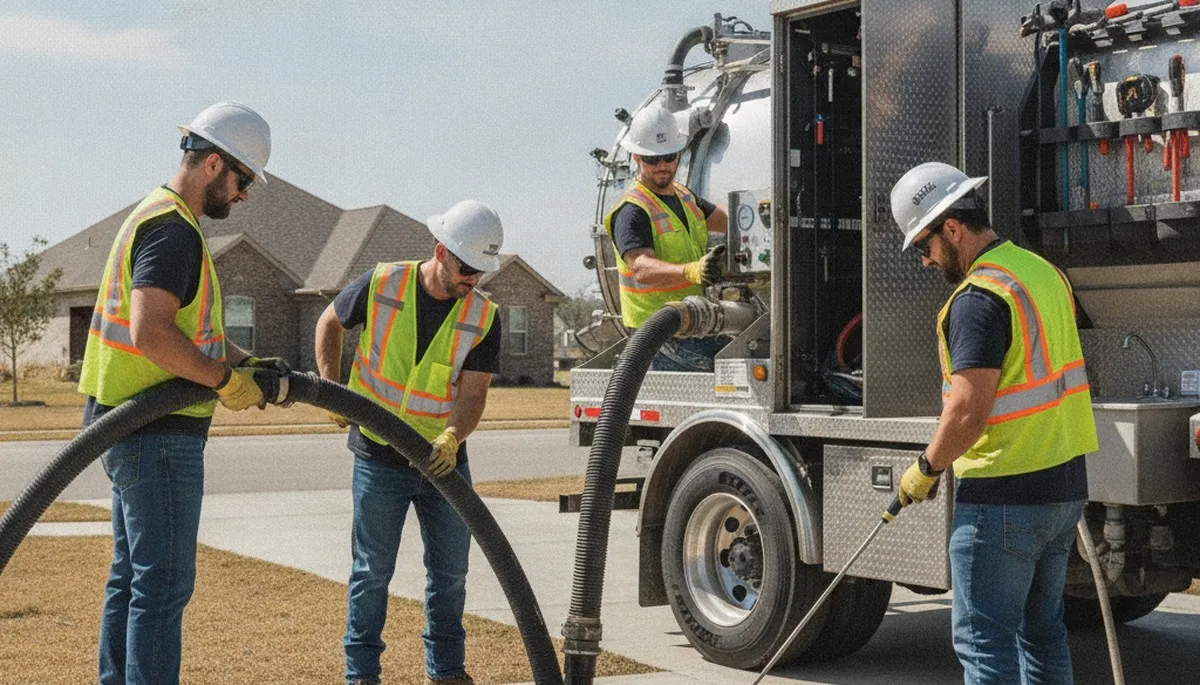 Septic pumping service truck for Spokane, WA homes by On Call Plumbers