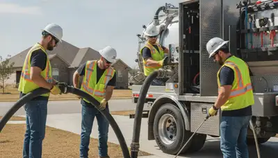 Septic pumping service truck for Spokane, WA homes by On Call Plumbers