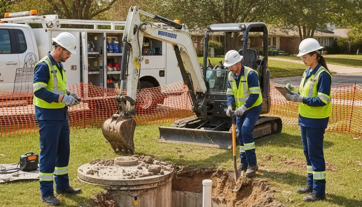 Septic repair service truck in Spokane, WA for frozen line and spring thaw plumbing help