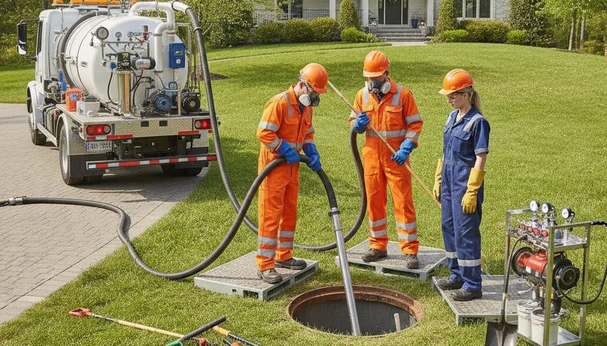 Septic tank cleaning service in Spokane, WA for home plumbing maintenance