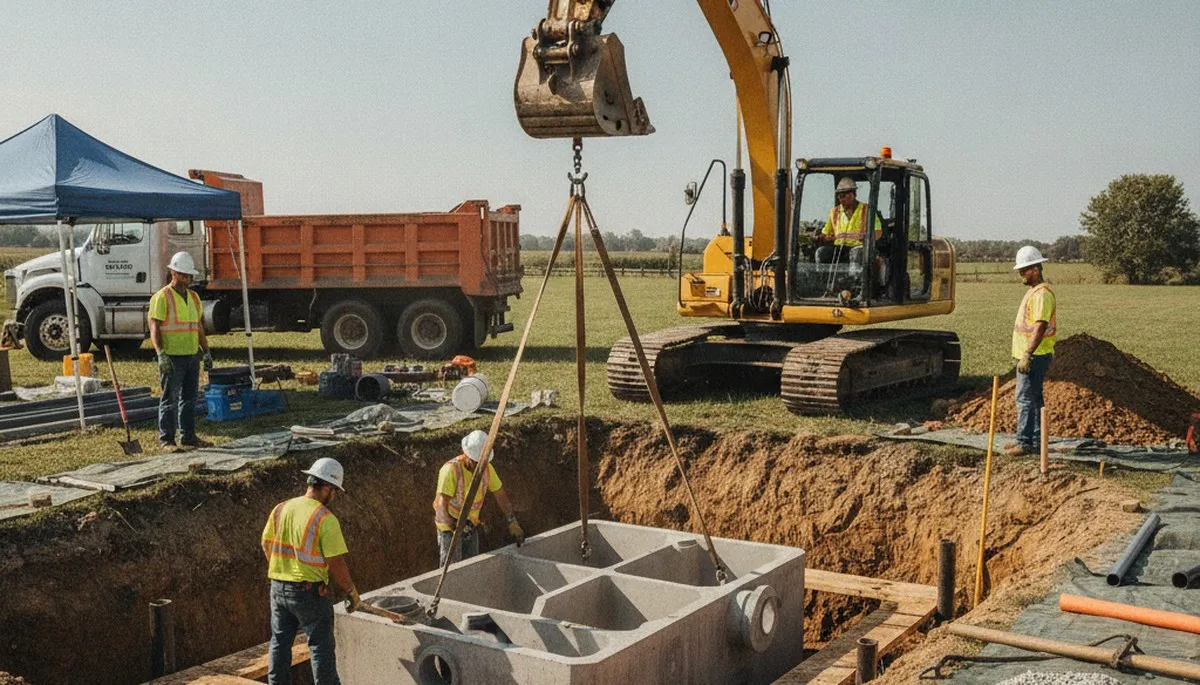 Septic tank installation for Spokane, WA home by On Call Plumbers
