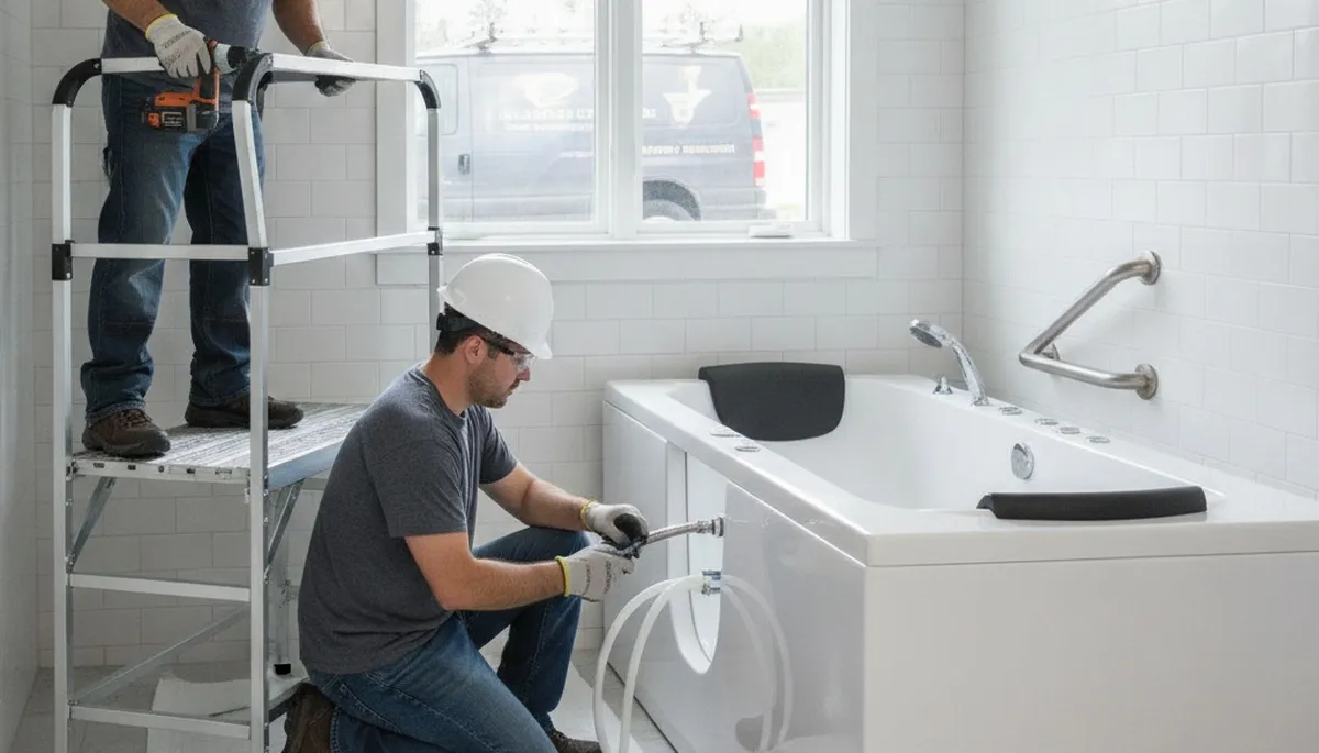 Walk in tub installation for Spokane, WA home by On Call Plumbers