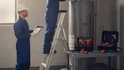 Spokane, WA plumber repairing a water heater for reliable home hot water service